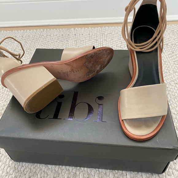 Tibi Clark nappa sandal in taupe - Picture 3 of 4